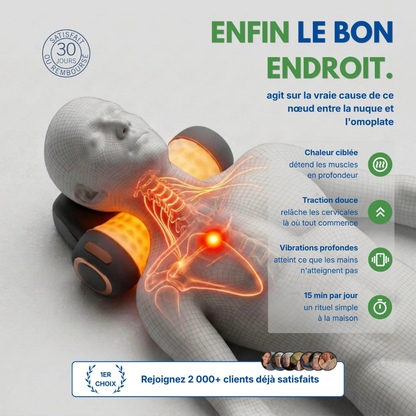 Fini les Nuits Sans Sommeil à Cause du Cou — Masseur Cervical Kivo 3 Fonctions