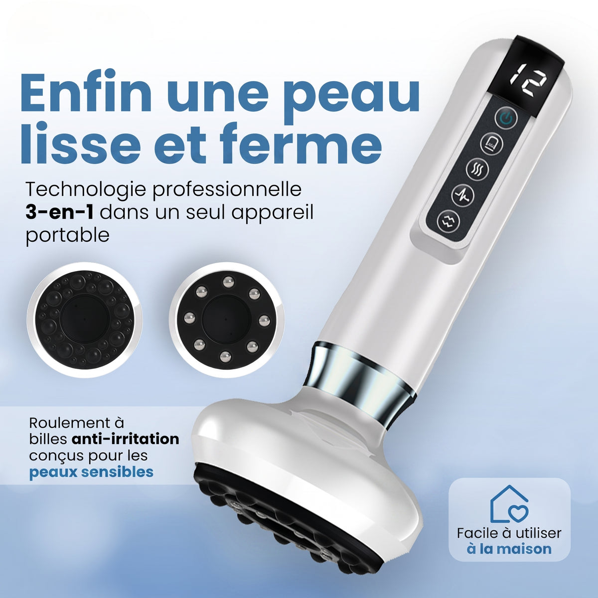 Vous cachez vos jambes à cause de la cellulite ? Ça peut changer. – Masseur Anti-Cellulite 3-en-1