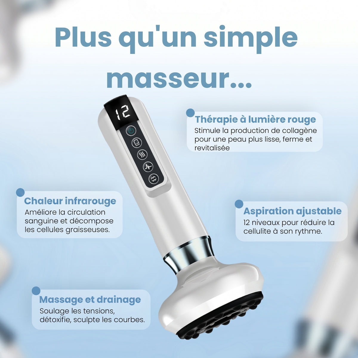 Vous cachez vos jambes à cause de la cellulite ? Ça peut changer. – Masseur Anti-Cellulite 3-en-1