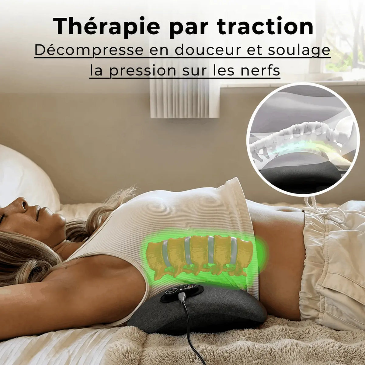 Fini les Douleurs Dorsales et la Sciatique — Appareil de Massage Kivo 3 Zones